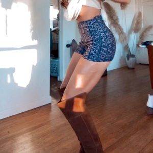High Rise Tribal Print Shorts